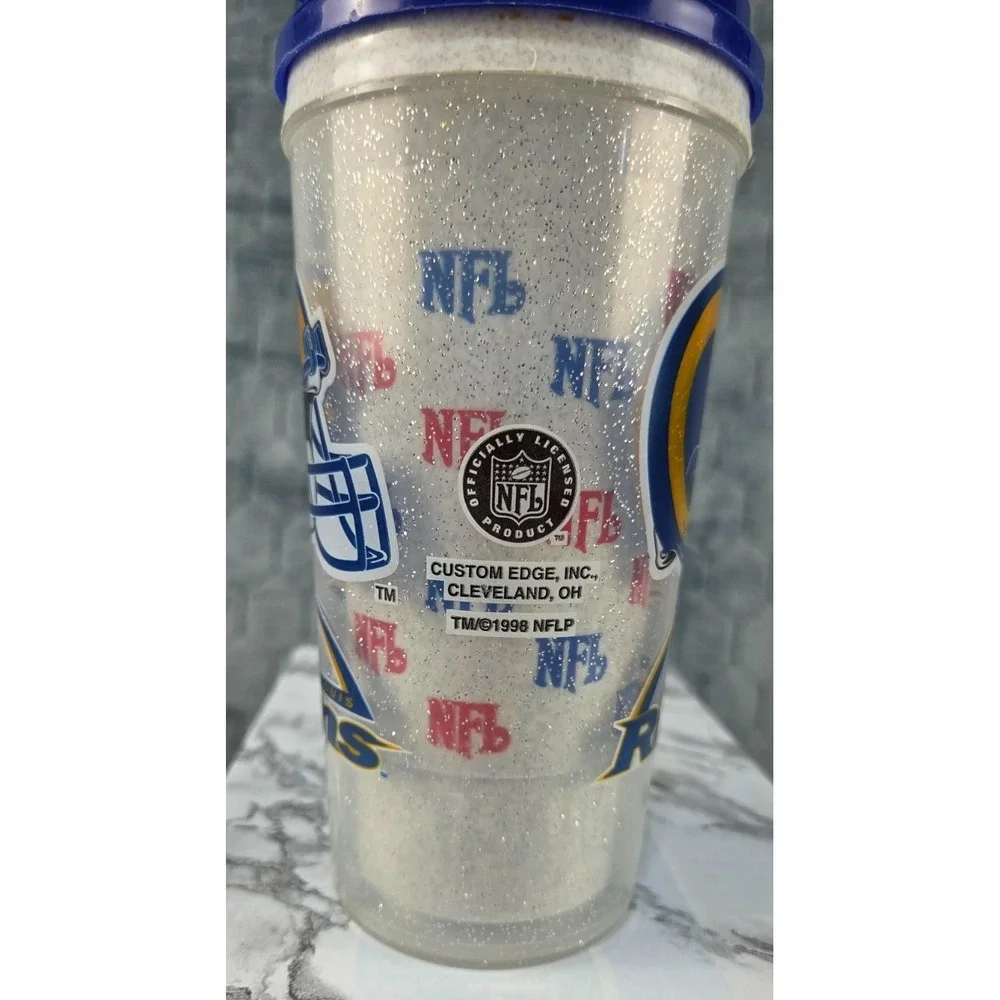 Vintage 1990s - NFL St. Louis Rams -‎ Glitter Tumbler
